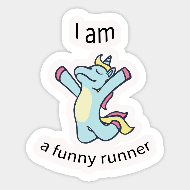 I am a funny runner Sticker by OnBoutique